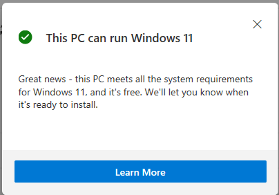 Aggiornamento Windows 11